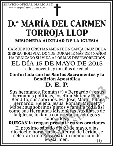 María del Carmen Torroja Llop